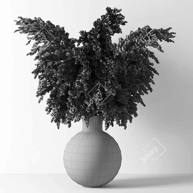 Elegant Opacity Vase 3D model image 5