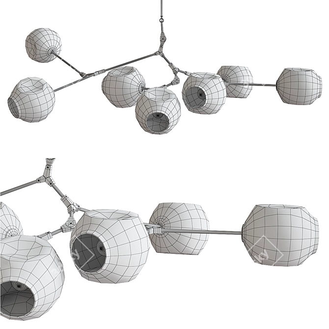 Branching Bubbles Ceiling Light 3D model image 2