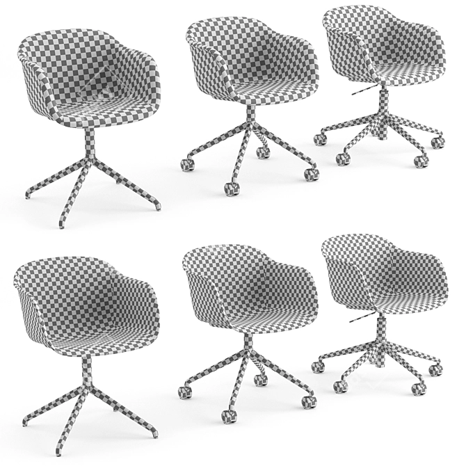 Muuto Fiber Office Armchair 3D model image 4