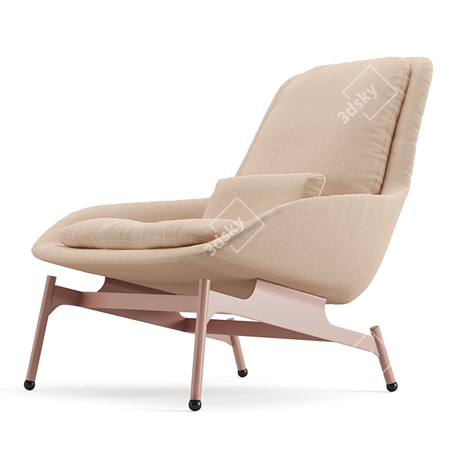 Sleek Field Lounge Chair: Modern Design for Unbeatable Comfort 3D model image 2