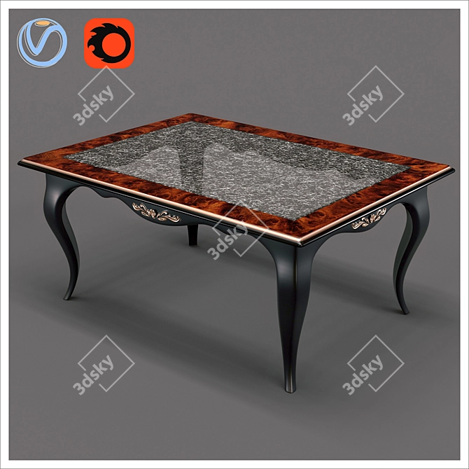 Modern Coffee Table with Sleek Design 3D model image 5