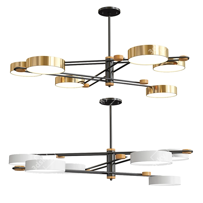 Sleek & Chic Chandelier Collection 3D model image 2