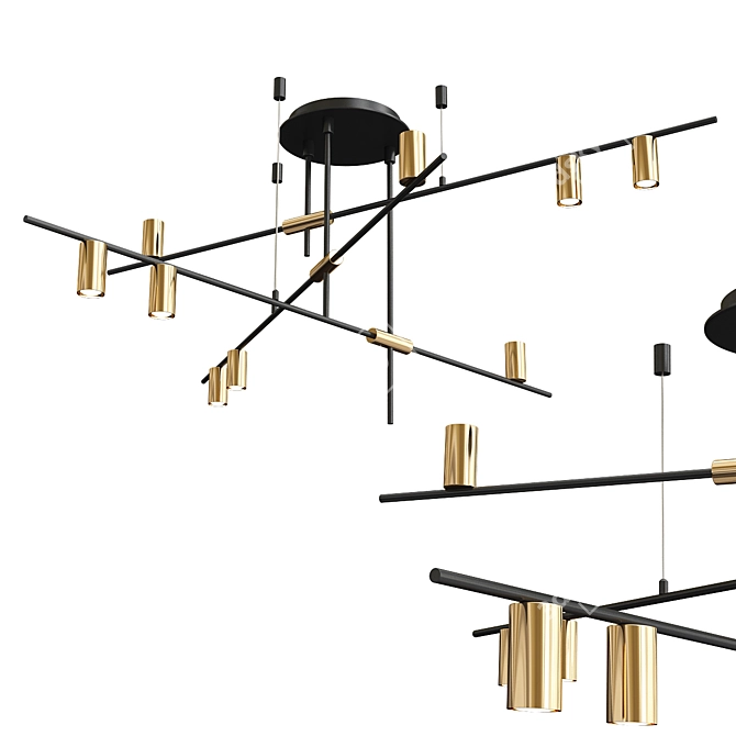 Sleek & Chic Chandelier Collection 3D model image 4