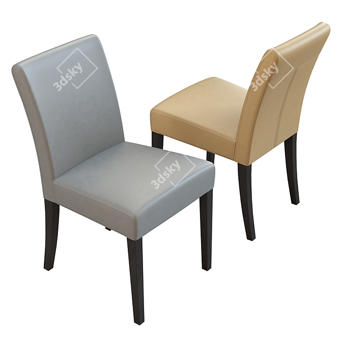 Elegant Lowe Leather Chair - Crate & Barrel 3D model image 2