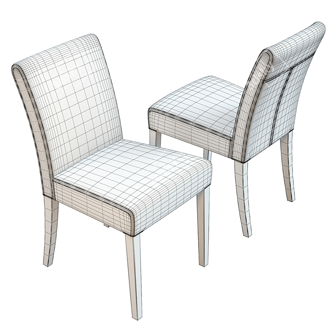 Elegant Lowe Leather Chair - Crate & Barrel 3D model image 3