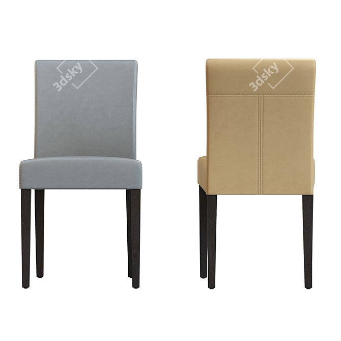 Elegant Lowe Leather Chair - Crate & Barrel 3D model image 4