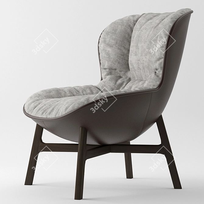 Luxuriously Comfortable Softy Armchair 3D model image 1