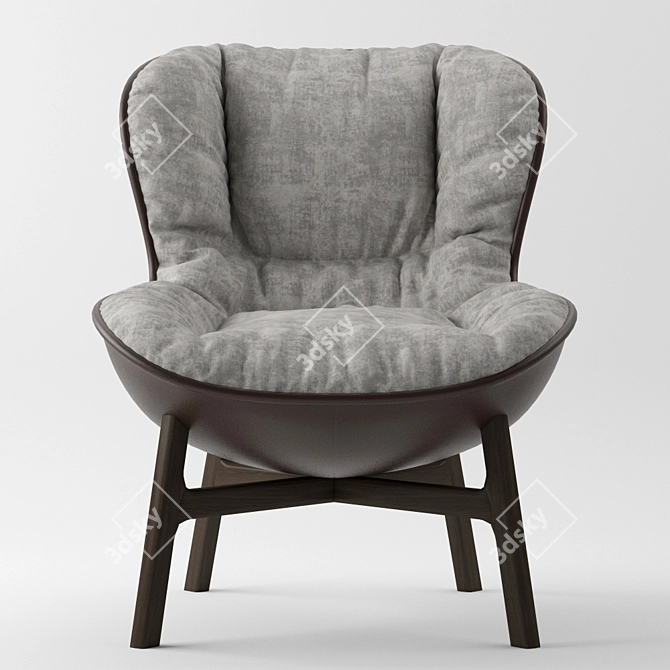 Luxuriously Comfortable Softy Armchair 3D model image 2