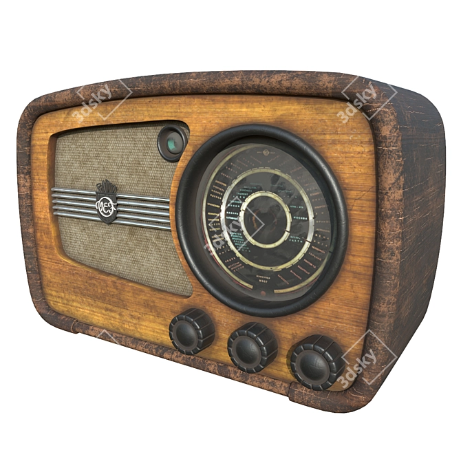 Vintage Radio VEF M557 3D model image 2