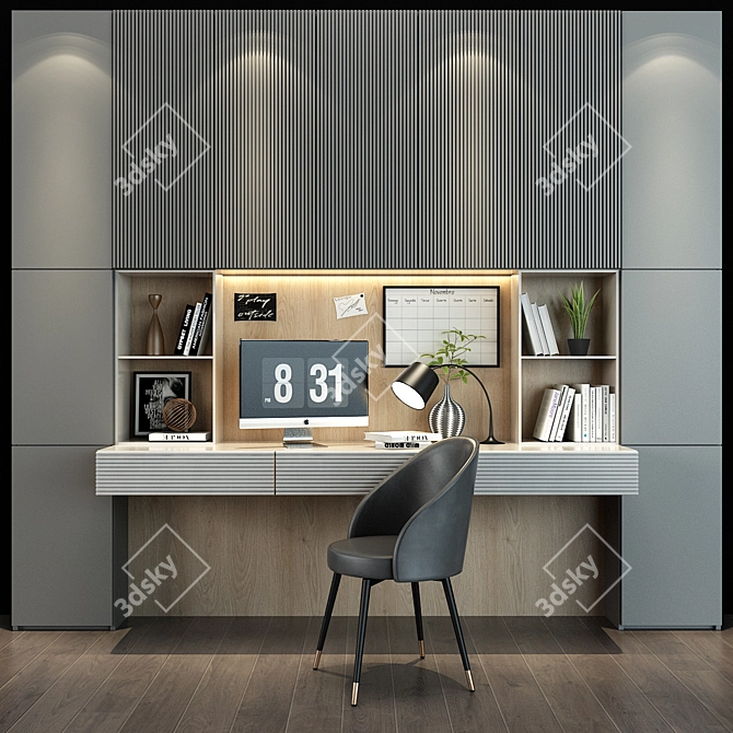 All-Day Comfort Desk: Workplace 095 3D model image 1