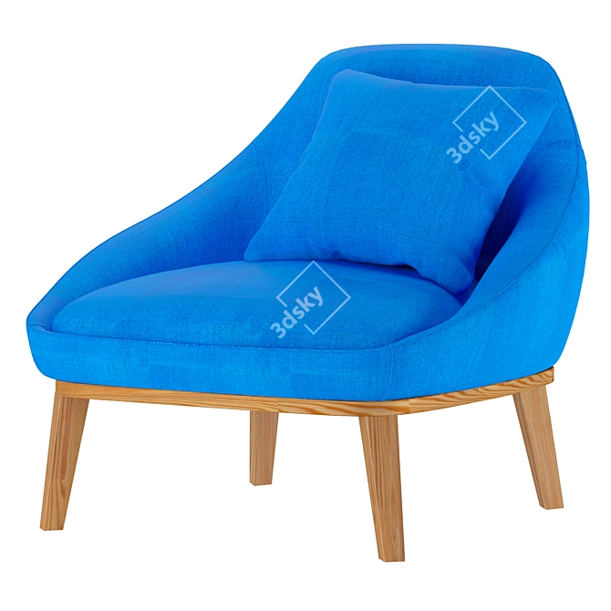 Stylish Loft Designe Armchair - 2433 Model 3D model image 1