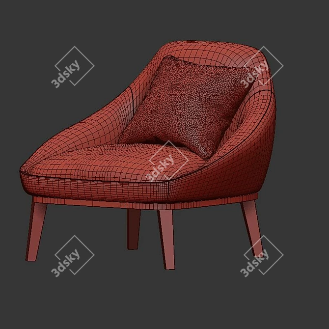 Stylish Loft Designe Armchair - 2433 Model 3D model image 5