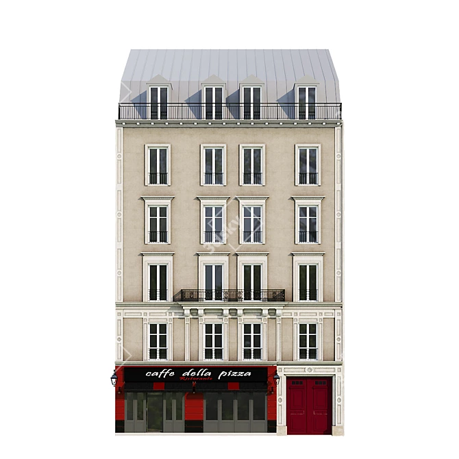 Classic Architectural Building Model 3D model image 1