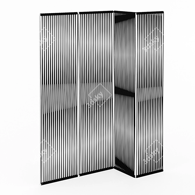 Woven Cord Screen on Metal Frame 3D model image 1