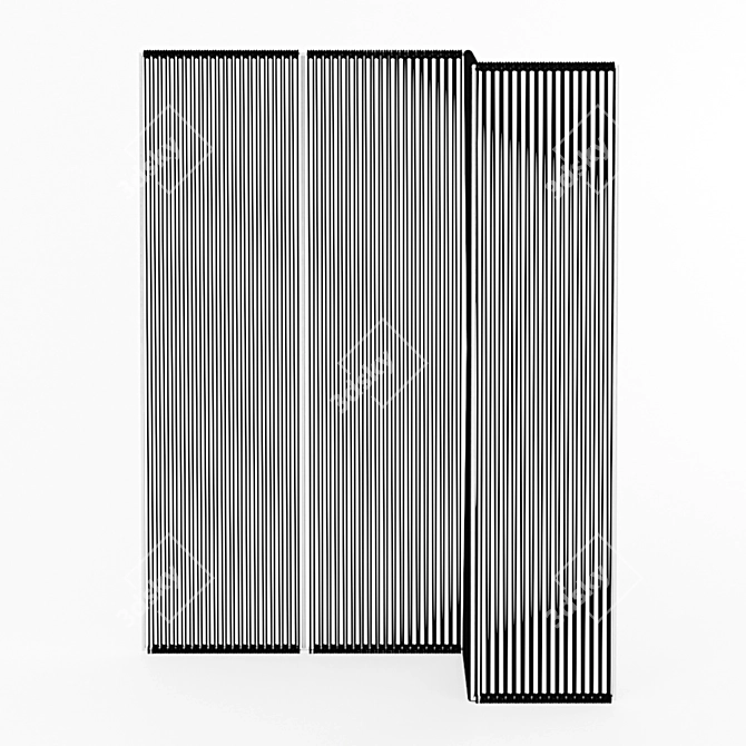 Woven Cord Screen on Metal Frame 3D model image 2