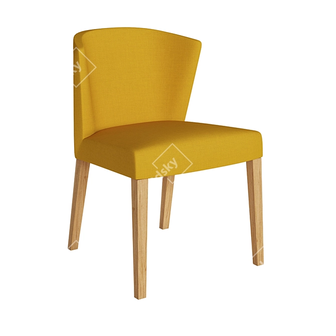 Eleganza Oak Dining Chair 3D model image 1