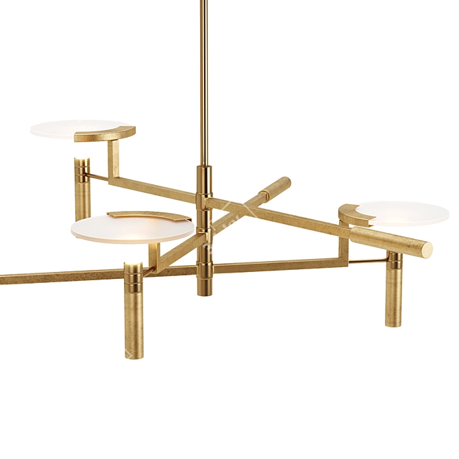 Modern Melange Disc Chandelier 3D model image 3