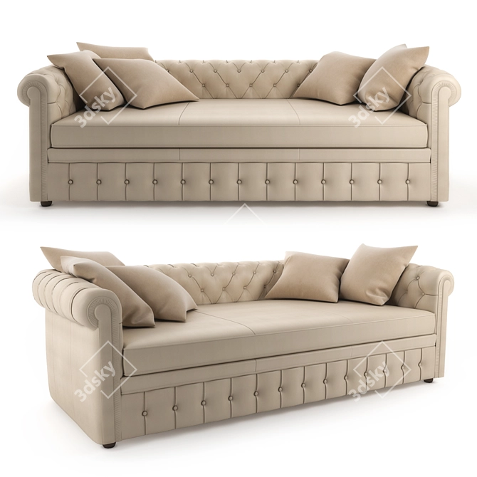 Luxurious Modern L-Shaped Sofa 3D model image 1
