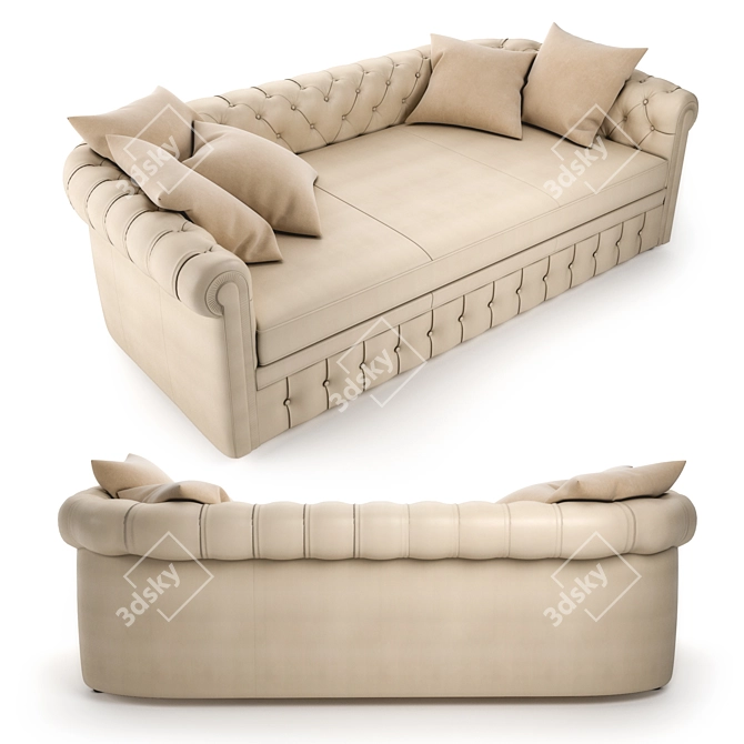 Luxurious Modern L-Shaped Sofa 3D model image 2