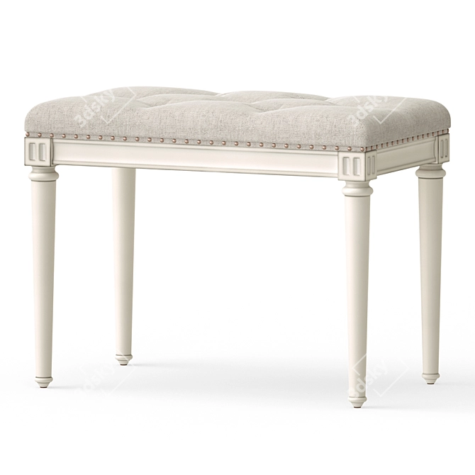 Provençal Nursery Bench. Luxurious and Stylish. 3D model image 1