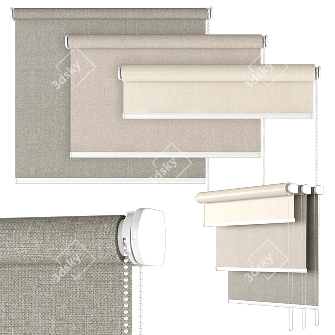 Campton Roller Blind | English Blinds 3D model image 1