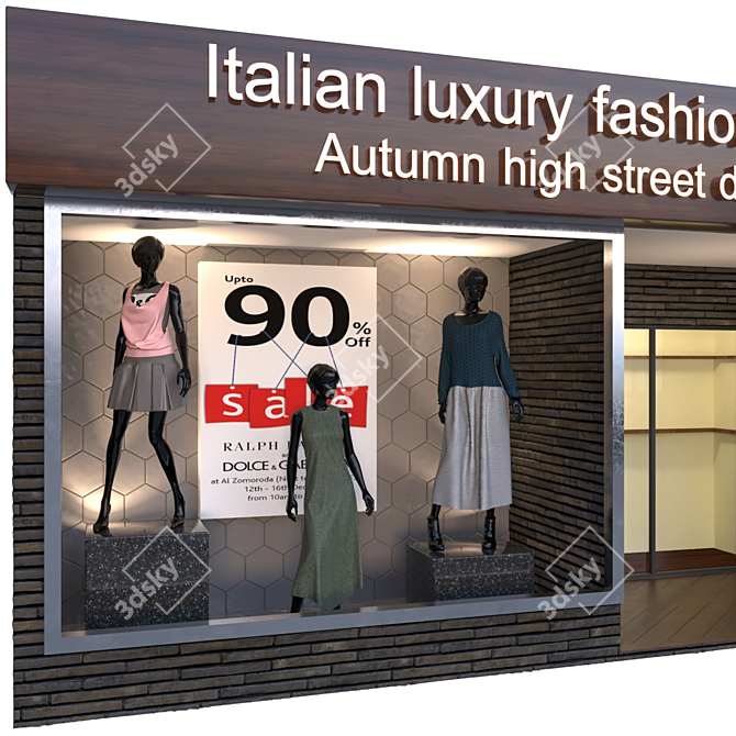  Trendy Shopping Store: Modern Design 3D model image 2