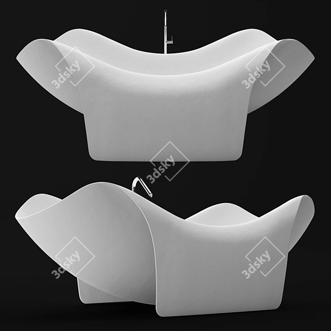 Elegant 3D Bathroom Set 3D model image 1