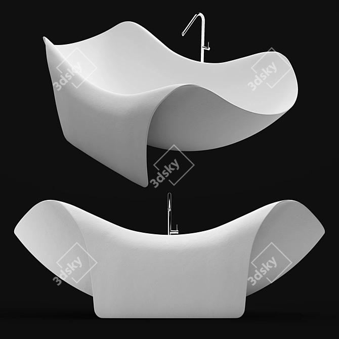 Elegant 3D Bathroom Set 3D model image 2