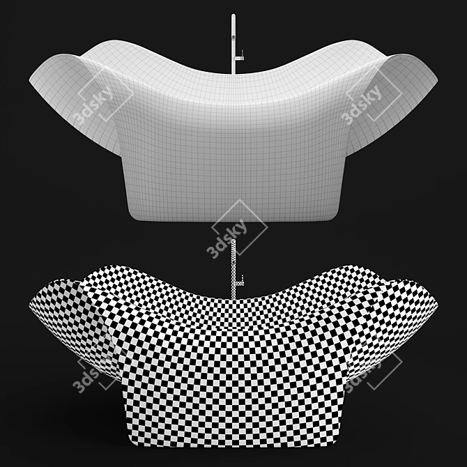 Elegant 3D Bathroom Set 3D model image 3