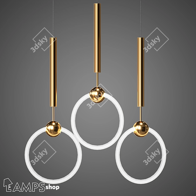 Radiant RING Chandelier - PDL2033 3D model image 1