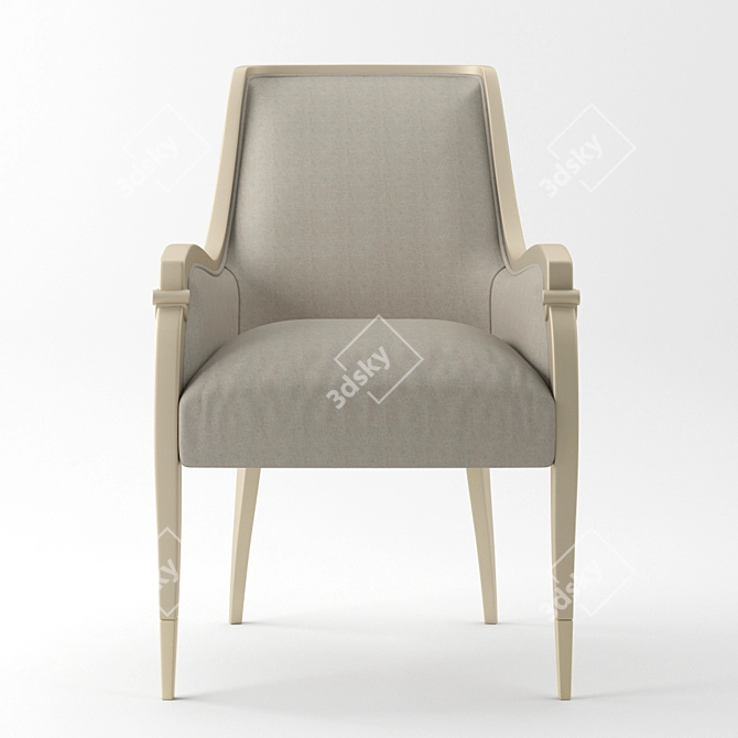 Elegant Mother of Pearl Dining Chair 3D model image 2