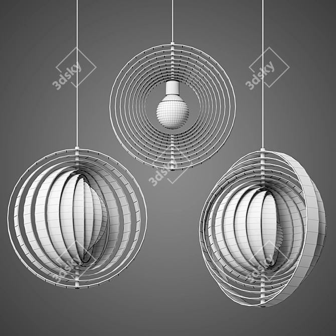 Elegant L1222 Infinity Chandelier 3D model image 2