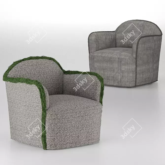 Elegant Ada Armchair by Paola Navone 3D model image 1