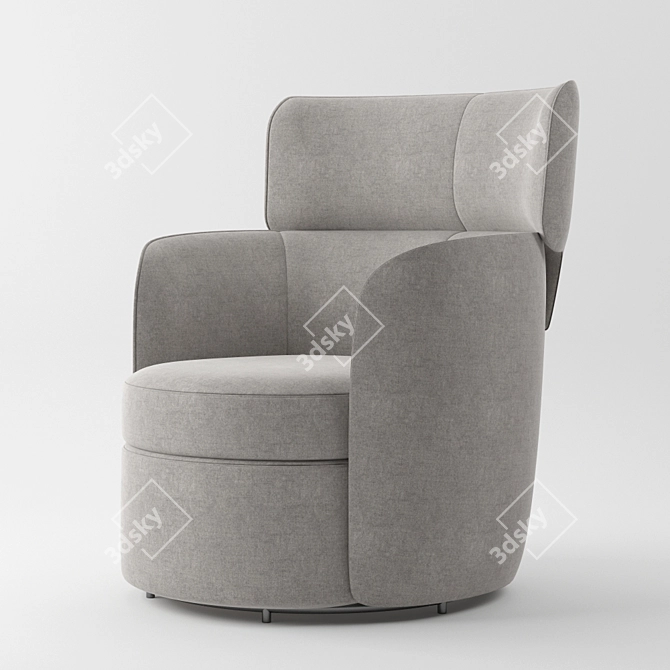 Modern Swivel Armchair: Claire 3D model image 1