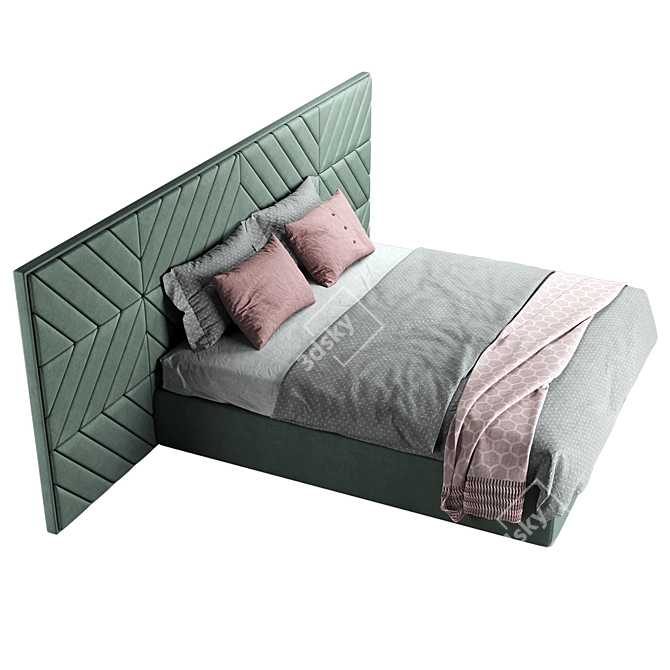 Title: Elegant Dream Bed 3D model image 4