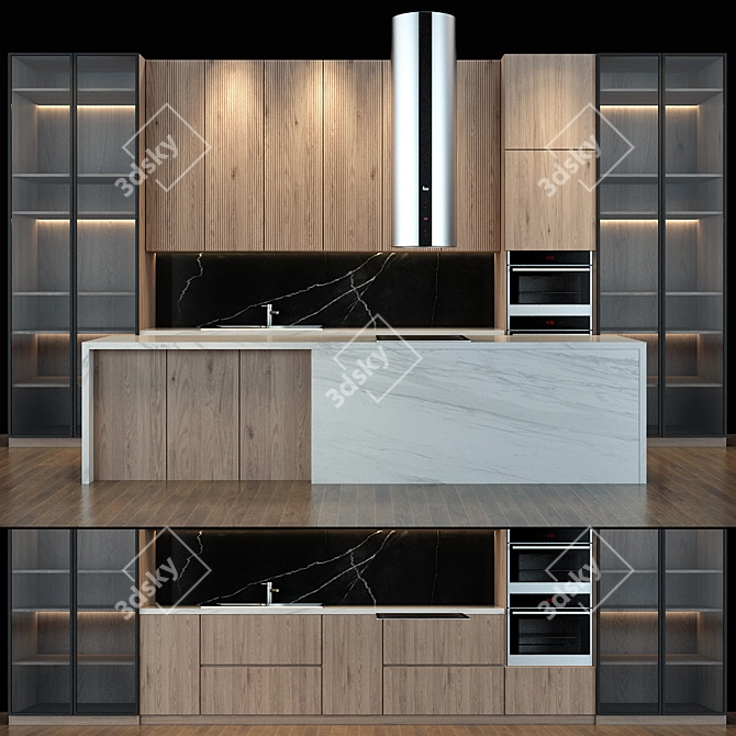 Modern Kitchen Organizer 3D model image 1