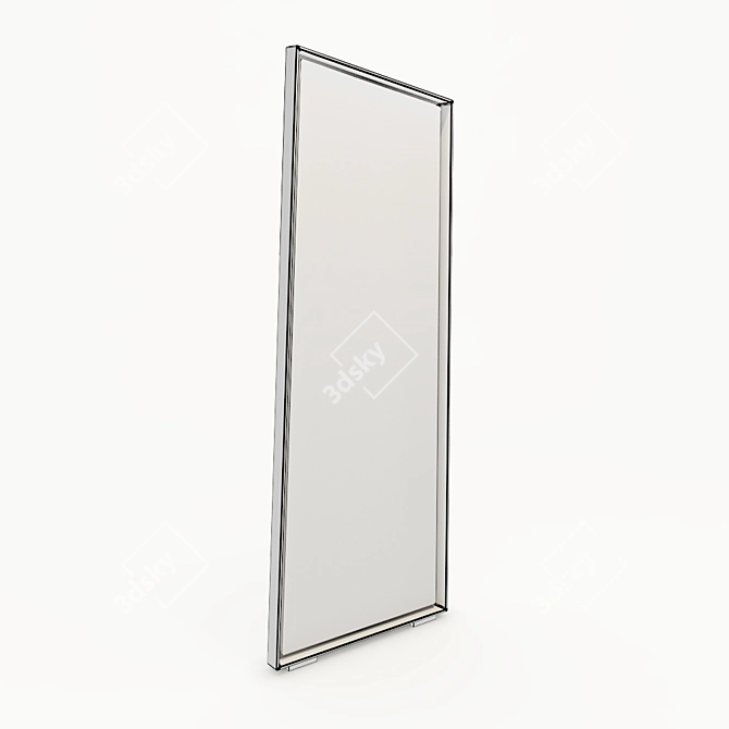 Trapezoidal Ash Frame Mirror 3D model image 2