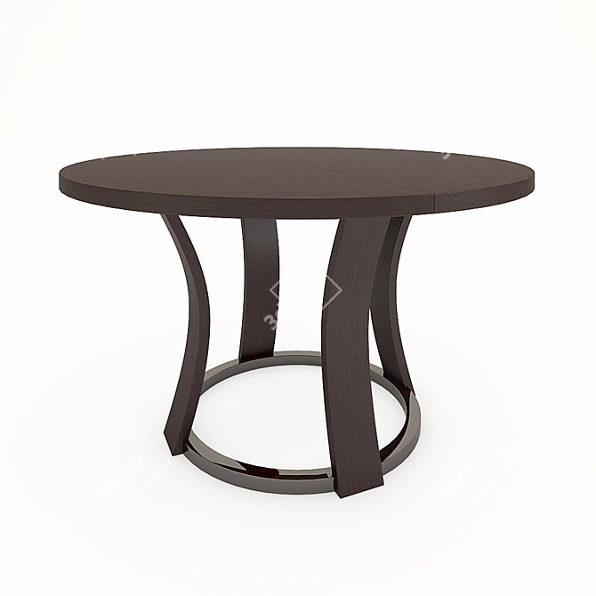 Elegant Grace Extensible Table 3D model image 1