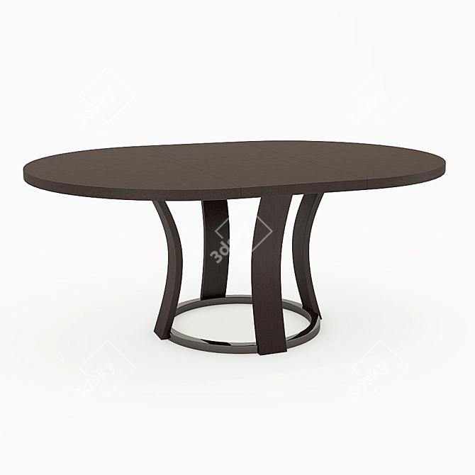 Elegant Grace Extensible Table 3D model image 2