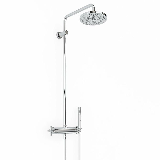 Luxury Rainfall Shower Head 3D model image 1