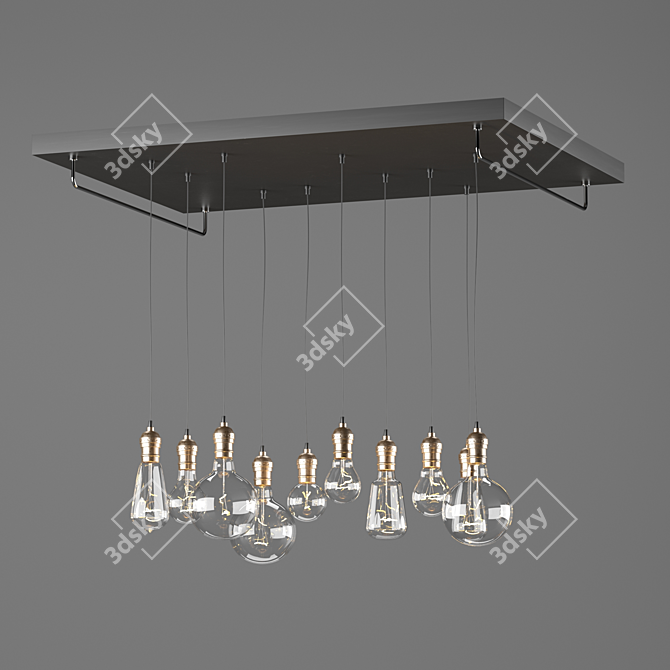 Elegant Pendant Light 3D model image 1