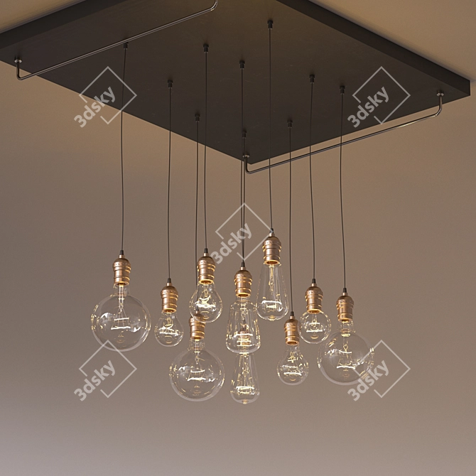 Elegant Pendant Light 3D model image 2