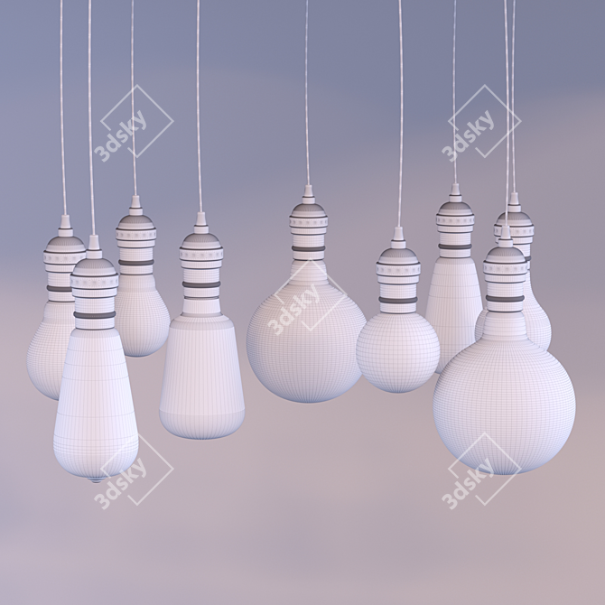 Elegant Pendant Light 3D model image 3