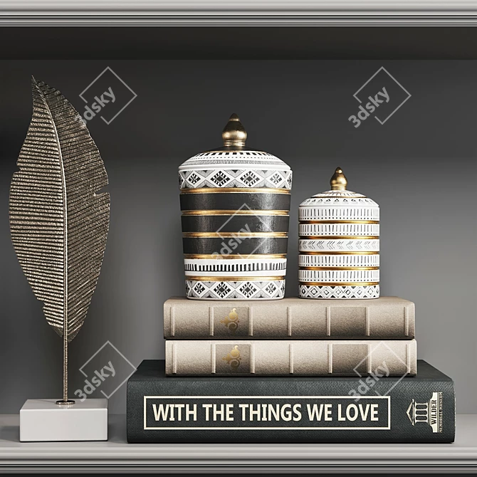 Elegant Interior Decor Set 3D model image 4