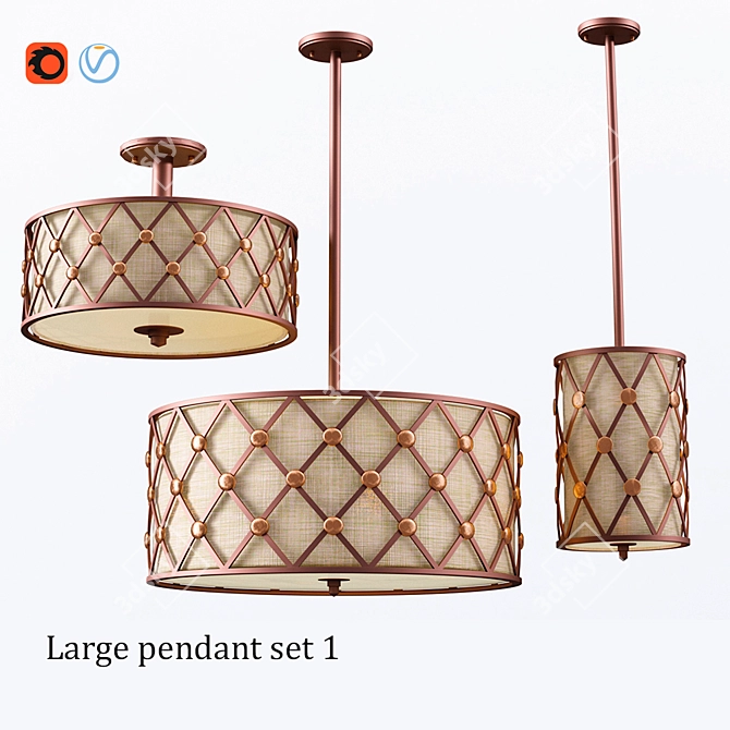 Distinctive Lighting Pendant Collection 3D model image 1