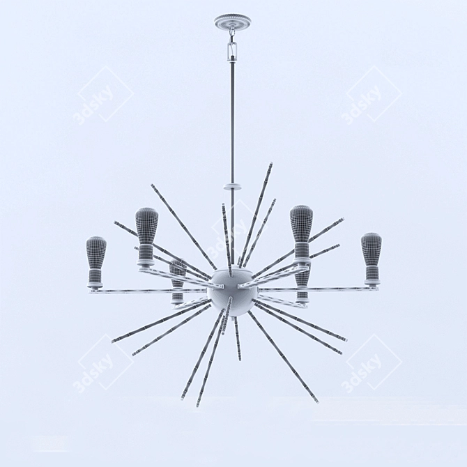 Distinctive Lighting Chandelier 3D model image 2