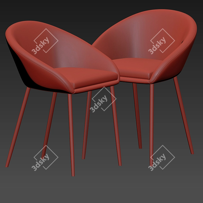 Elegant Woven Bar Stool & Chair 3D model image 4