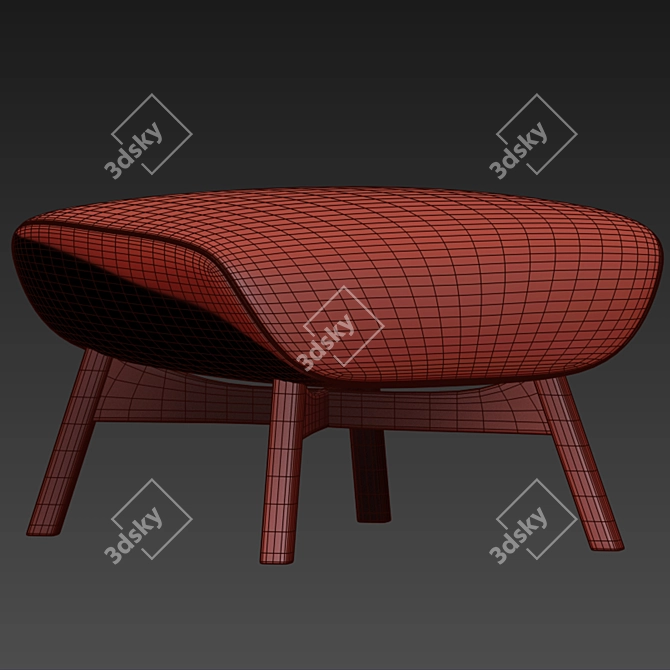 Elegant Minotti Russell Chair 3D model image 5