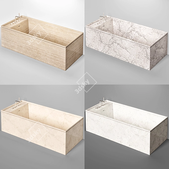 Luxury Salvatori Onsen Bathtub 3D model image 2