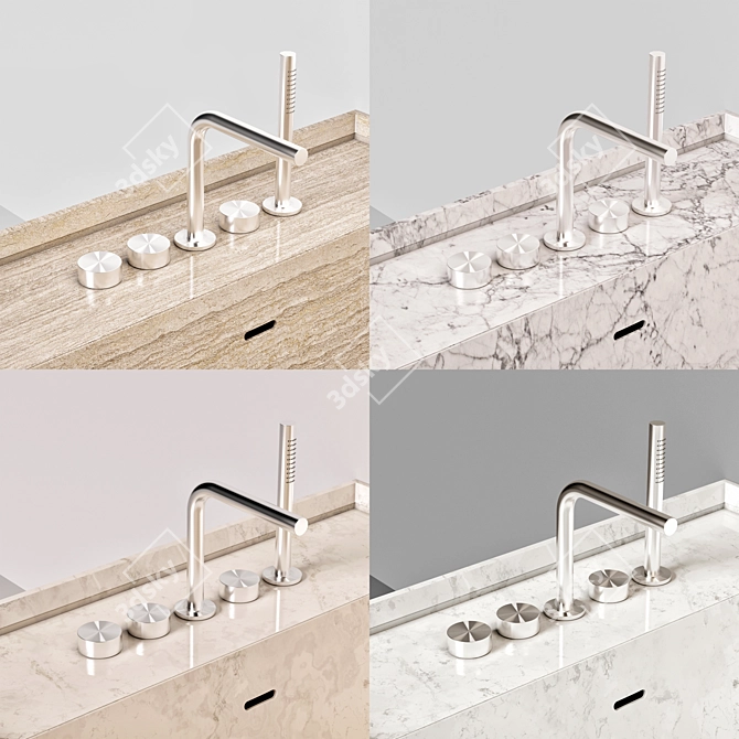 Luxury Salvatori Onsen Bathtub 3D model image 3